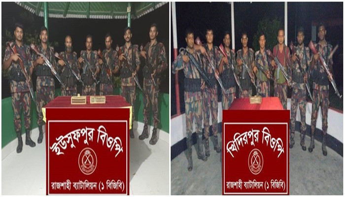 রাজশাহীতে বিজিবির অভিযানে ১৫ হাজার ভারতীয় ইলেকট্রিক রেজিস্টেন্স জব্দ