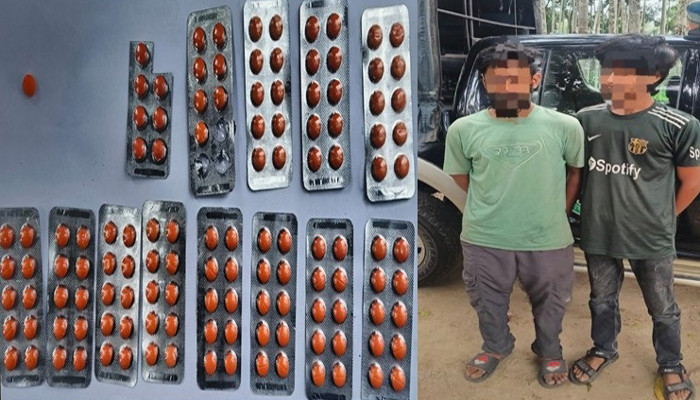 ​পুঠিয়ায় ট্যাপেন্টাডল ট্যাবলেটসহ দুই মাদক কারবারী গ্রেফতার