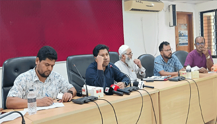 সিংড়ায় পৌর কর পুনর্মূল্যায়ন নিয়ে  অপপ্রচারের বিরুদ্ধে সংবাদ সম্মেলন