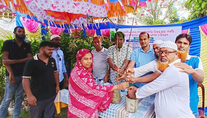 রূপান্তর পাবনার উদ্যোগে রামানন্দপুরে বৃক্ষরোপণ ও চারা  বিতরণ