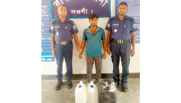 রাণীনগরে ৪০লিটার মদ ও ট্যাপেন্টাডলসহ দুইজন আটক