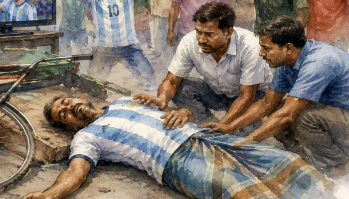 আর্জেন্টিনা জেতার উল্লাসে অতিরিক্ত জর্দা খেয়ে ভ্যানচালকের মৃত্যু