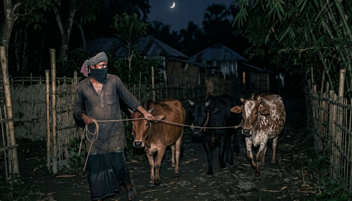 রাণীনগরে অসহায়ের শেষ সম্বল তিন গরু চুরি