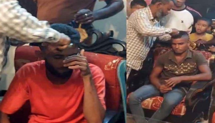 তরুণীকে নিয়ে অশালীন ভিডিও প্রকাশ টিকটকারসহ দুই যুবকের চুল কেটে দিল জনতা