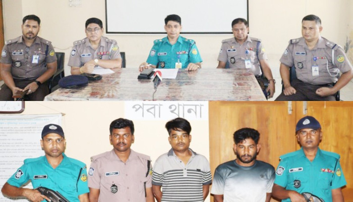 পবায় নারী যাত্রীকে কুপিয়ে ছিনতাই: সিএনজি চালকসহ গ্রেফতার ২