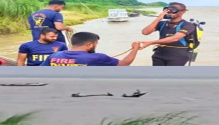 পদ্মায় নৌকাডুবি: ২৪ ঘণ্টা পরও নিখোঁজ বাবা-ছেলের সন্ধান মেলেনি
