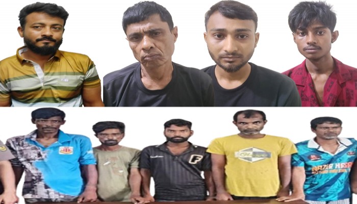 নগরীতে গাঁজা, হেরোইন, ইয়াবাও ট্যাপেন্টাডল-সহ গ্রেফতার ৯