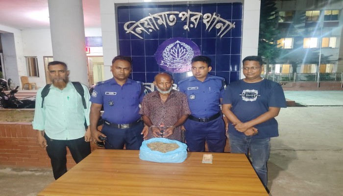 নিয়ামতপুরে চায়ের স্টলে গাঁজা বিক্রি, পুলিশের অভিযানে গ্রেপ্তার ১