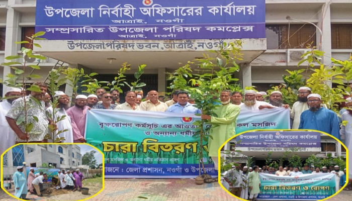 আত্রাইয়ে পরিবেশ সুরক্ষায় ৫১৫ টি মসজিদে ফলজ, বনজ ও ঔষধি গাছের চারা বিতরণ ও রোপণ