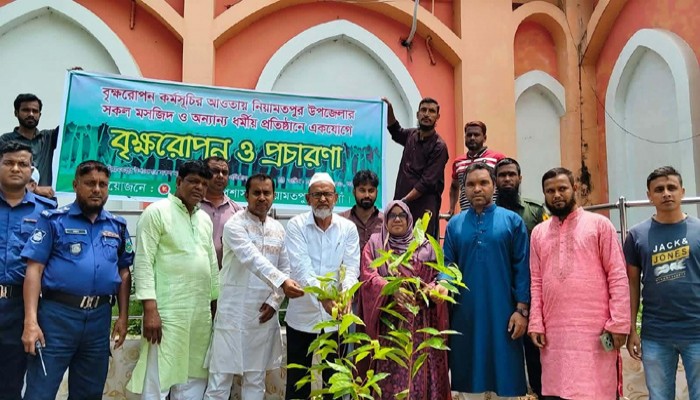 নিয়ামতপুরে ধর্মীয় প্রতিষ্ঠানে বৃক্ষরোপণ কর্মসূচি উদ্বোধন