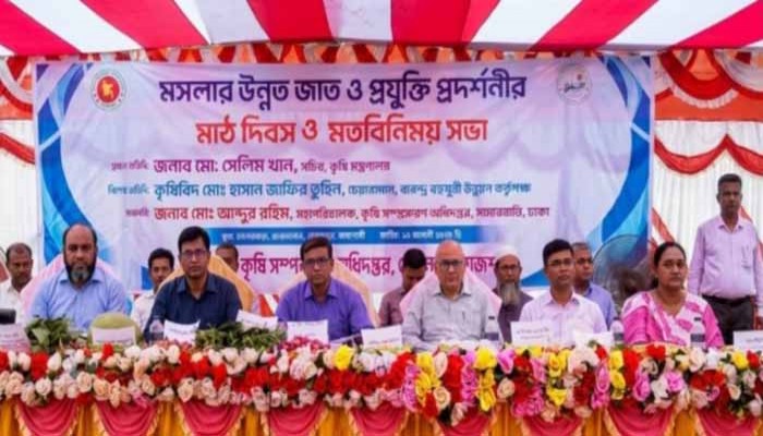 আধুনিক মসলা চাষে উদ্বুদ্ধ করতে মাঠ দিবস ও মতবিনিময় সভা