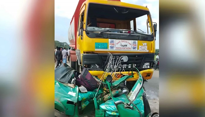 সিলেটের ওসমানীনগরে তেলবাহী ট্রাক-সিএনজি সংঘর্ষে নিহত ৪