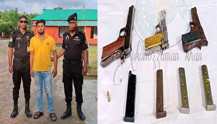 বিদেশি অস্ত্রসহ কিশোর গ্যাং লিডার জাহিদ গ্রেপ্তার