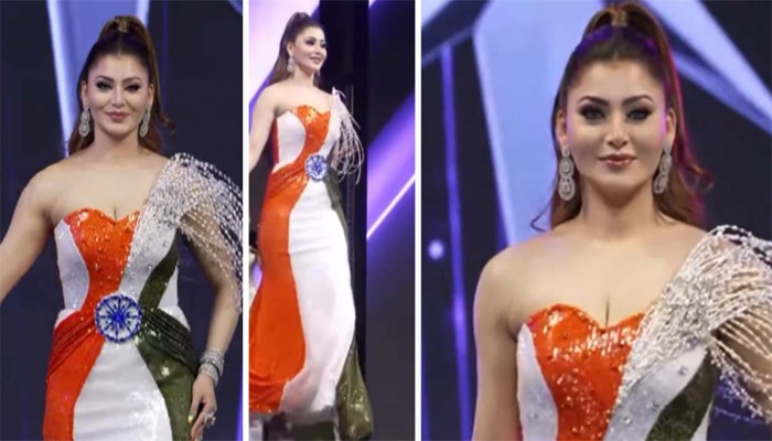 ‘নিজেকেই ভারত মনে হচ্ছে’, জাতীয় পতাকার আদলে তৈরি পোশাকে উর্বশী, ফের বিতর্কে অভিনেত্রী