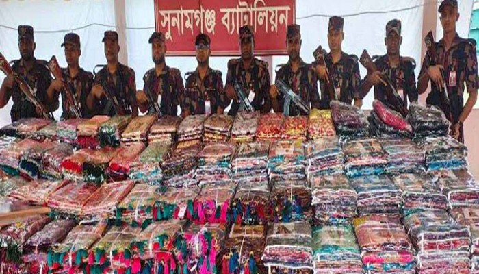 সাড়ে ৩ কোটি টাকার ভারতীয় শাড়ি জব্দ