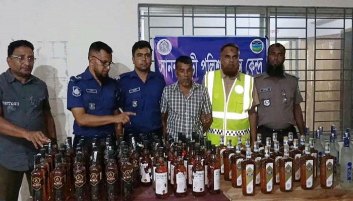 দেওয়ানগঞ্জে পুকুরে অভিযান, ৮৮ বোতল ভারতীয় মদ উদ্ধার