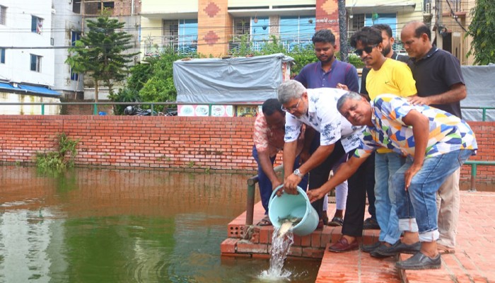 বিএনপির প্রতিষ্ঠাবার্ষিকীতে রাজশাহীতে মাছ অবমুক্ত