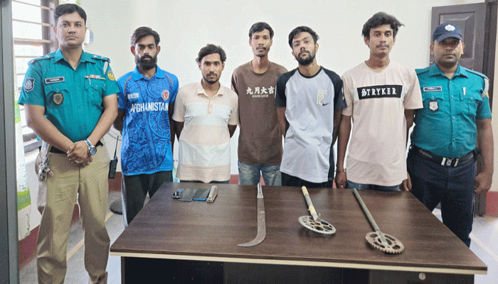 রাজশাহী মহানগরীতে ডাকাতির প্রস্তুতিকালে ৫ জন গ্রেপ্তার