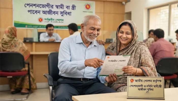 পেনশনভোগীর স্বামী বা স্ত্রী পাবেন আজীবন সুবিধা