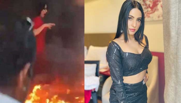 শুটিং সেটে ভয়াবহ আগুন, অল্পের জন্য রক্ষা পেলেন সানজানা পাণ্ডে