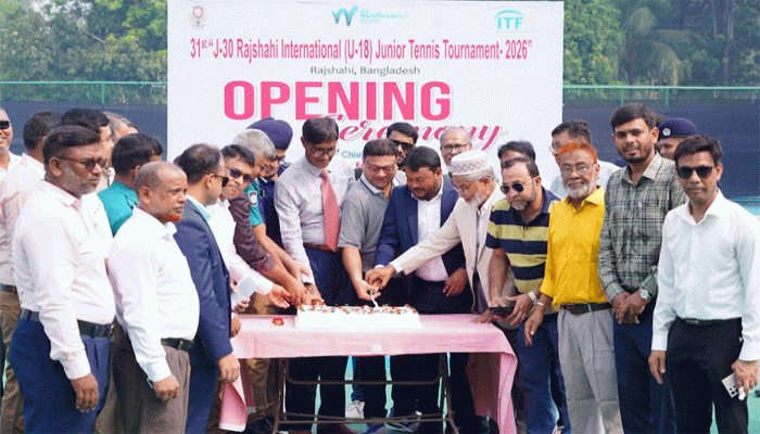 ১০ দেশের শতাধিক খেলোয়াড় নিয়ে রাজশাহীতে জুনিয়র টেনিসের আসর