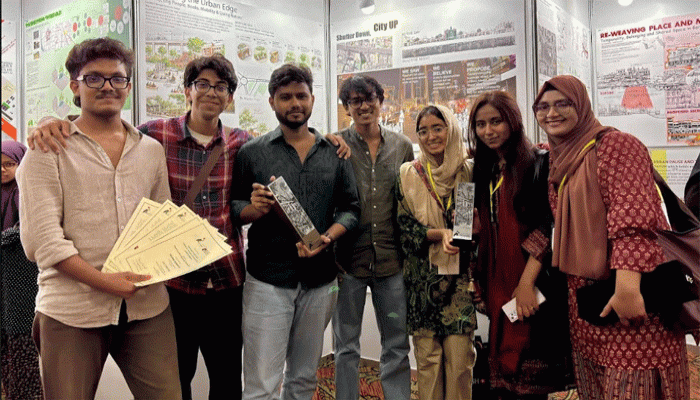 বাংলাদেশ আর্চসামিট ২০২৬ :  রুয়েটের স্থাপত্য বিভাগের শিক্ষার্থীদের দুটি পুরস্কার অর্জন